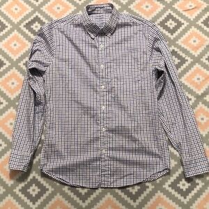J.Crew Men's Blue&White&Purple Checkered Buttoned-Down Shirt Size Medium